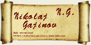 Nikolaj Gajinov vizit kartica